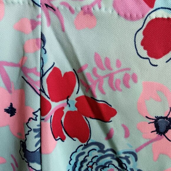 32W Vintage Skirt Handmade 1OF1 1970's A-Line Skirt Blue & Pink Knee-Length - Picture 2 of 5